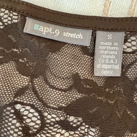 Apt 9 brown lace top - Picture 3 of 11